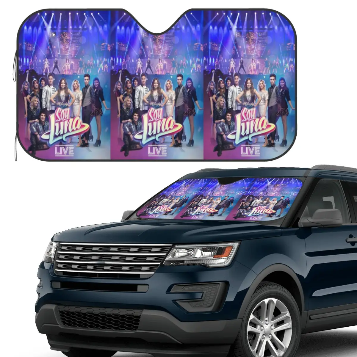 

Soy Luna Karaol Music Children Sunshade Windscreen Car Front Windshield Window Sun Visor Accessories Covers