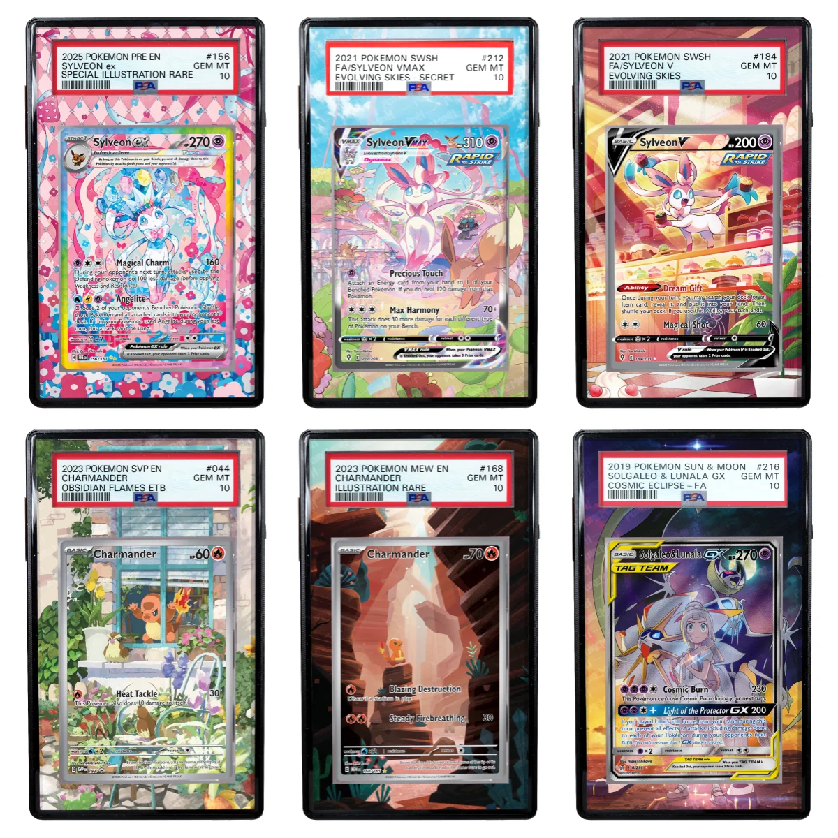 Expositor Magnético para Tarjetas Coleccionables, Caja para Tarjetas, Soporte Extendido para Suicune, Charmander, Hisuian Zoroark, Sin Tarjetas Coleccionables, Regalo para Fans
