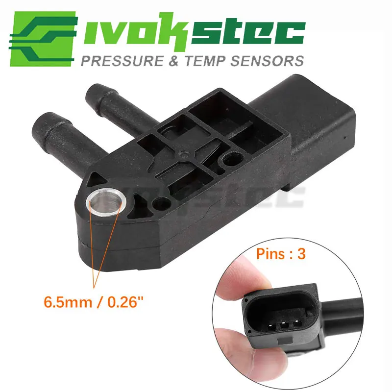 Sensor de Presión de Escape DPF 03G906051G para VW Volkswagen Golf Mk6 Passat B6 B7 CC Polo Audi A3 A4 b8 2.0tdi 16v 059906051C