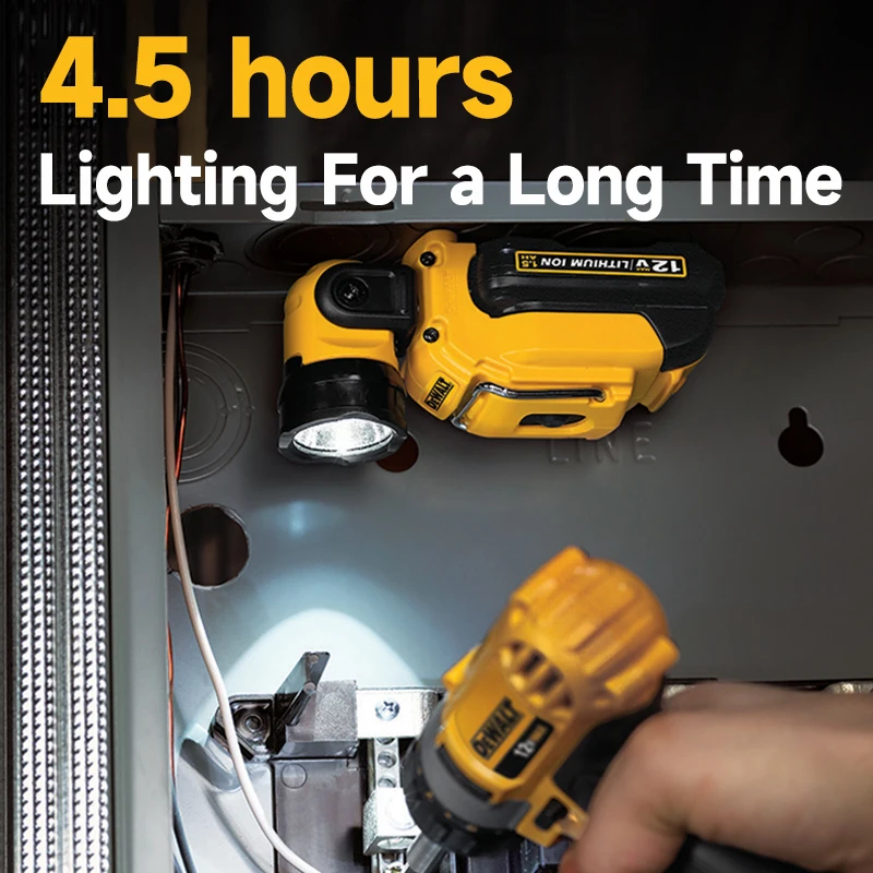 DEWALT Rechargeable Work Light DCL510/DCL040 Lithium Battery Flashlight Small Portable 10.8V/12V/18V Universal Head LED Lighting