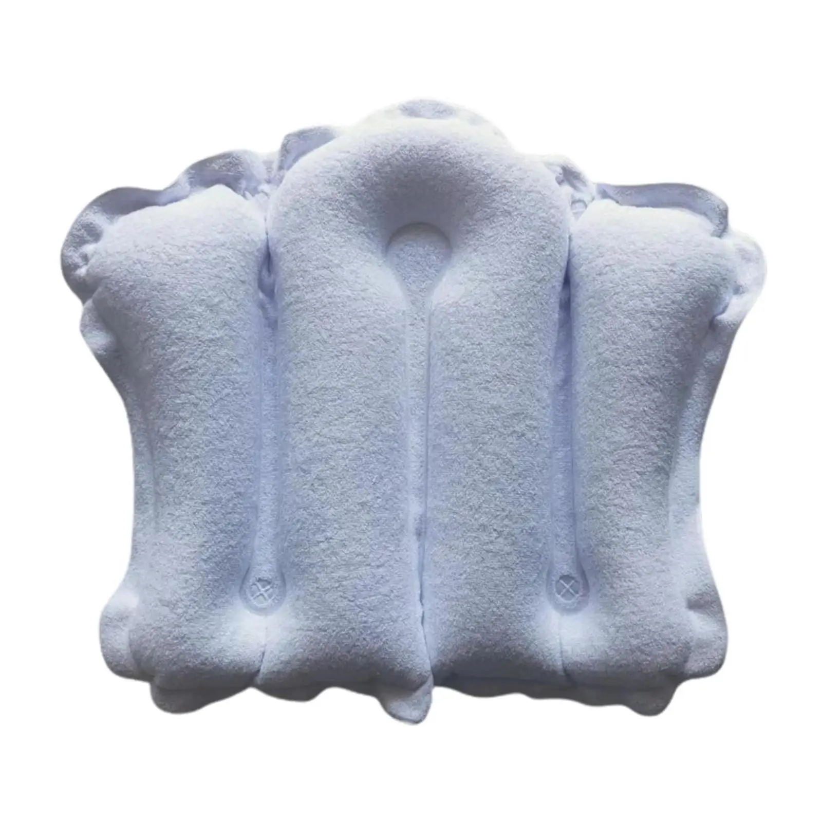 Inflatable Bath Pillow Non Slip Waterproof Neck Support with Suction Cups Quick Drying Bath Cushion for Pool Home Bath Tub SPA