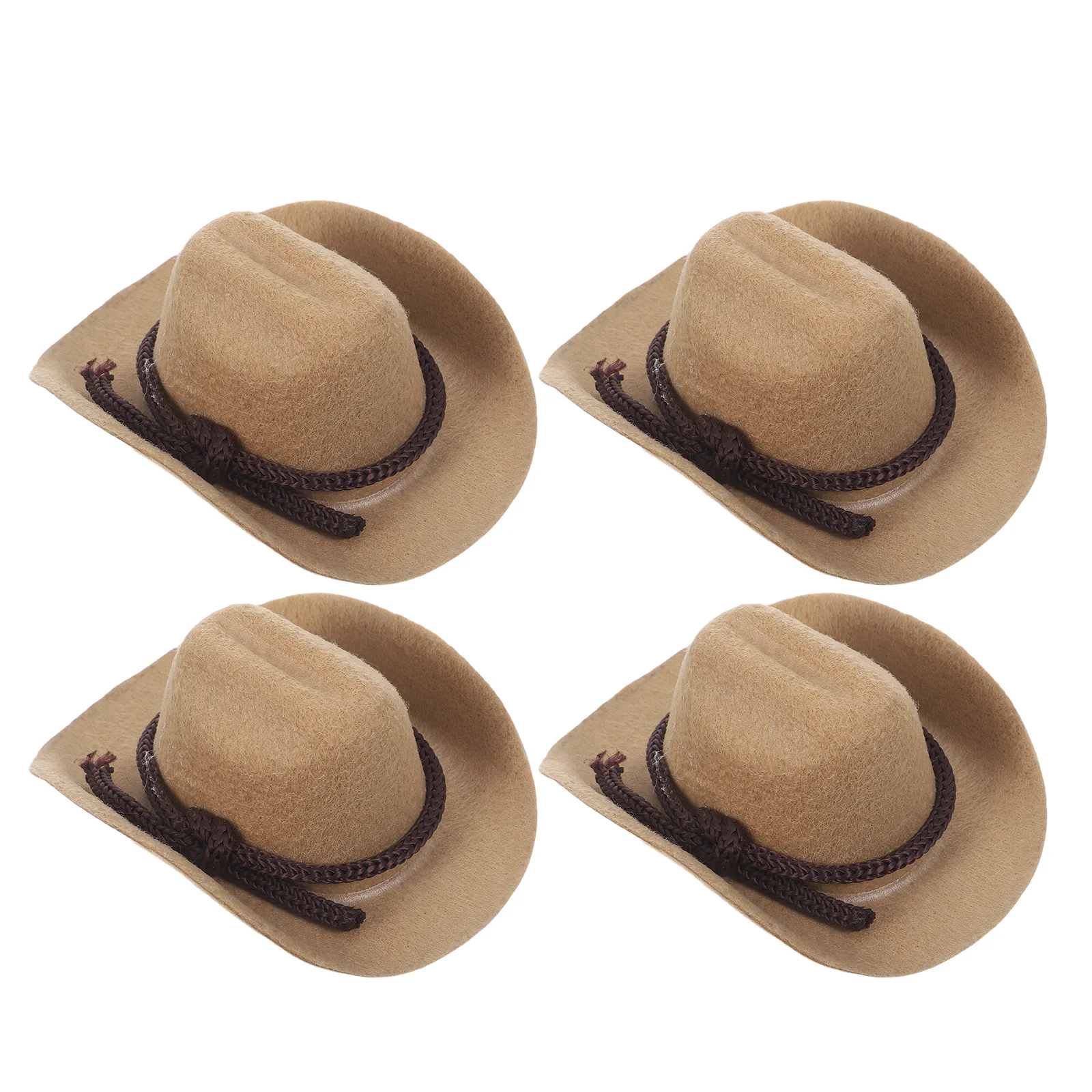 4 stuks 8 cm miniatuur westerse hoeden kleine cowgirl accessoires voor feesten en creatieve projecten mini cowgirl hoed miniatuur hoed