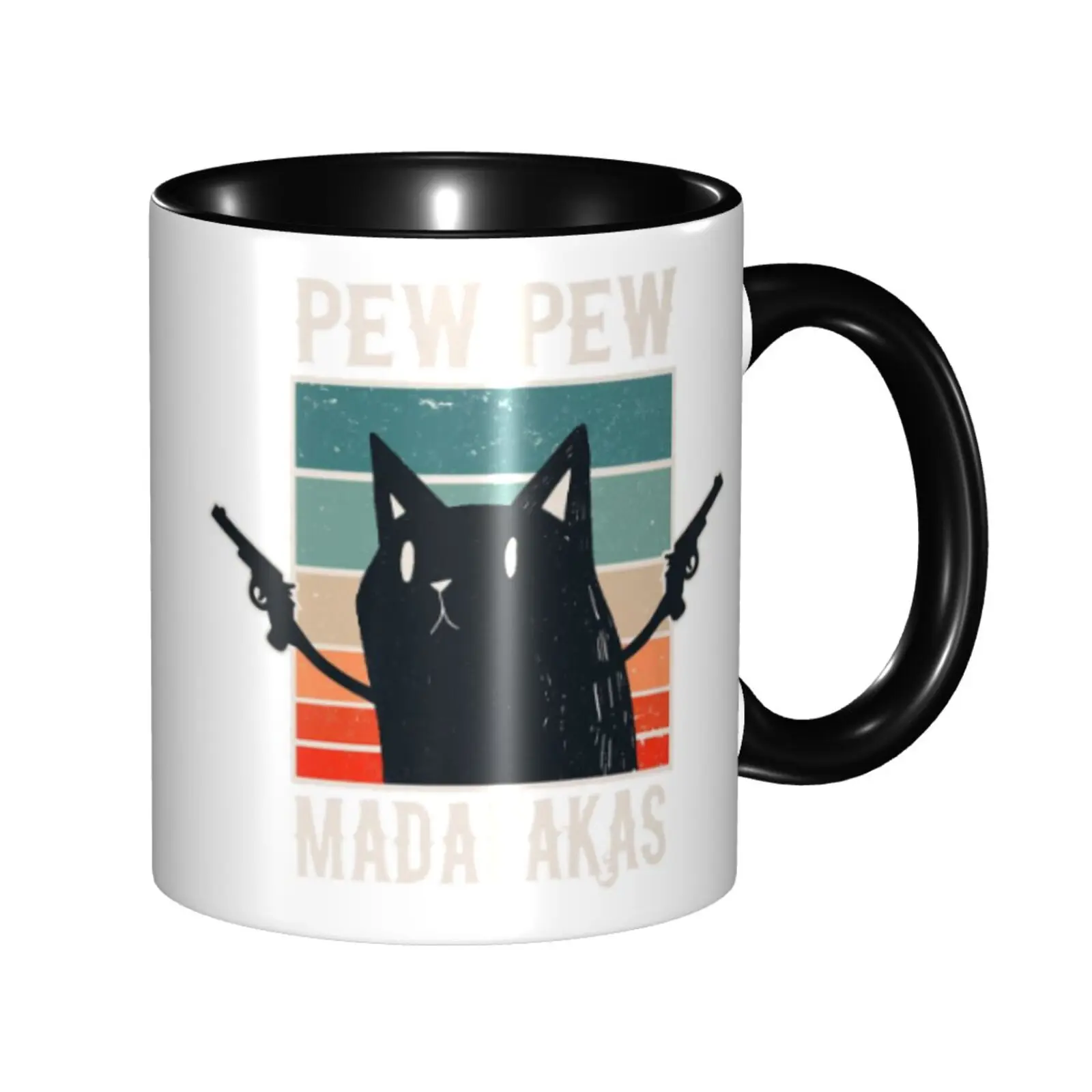 Pew Pew Madafaks Cute Funny Print Coffee Mug,Mug Cup for Home Farmhouse Office Living Room, Funny Gifts for Friend Colleague