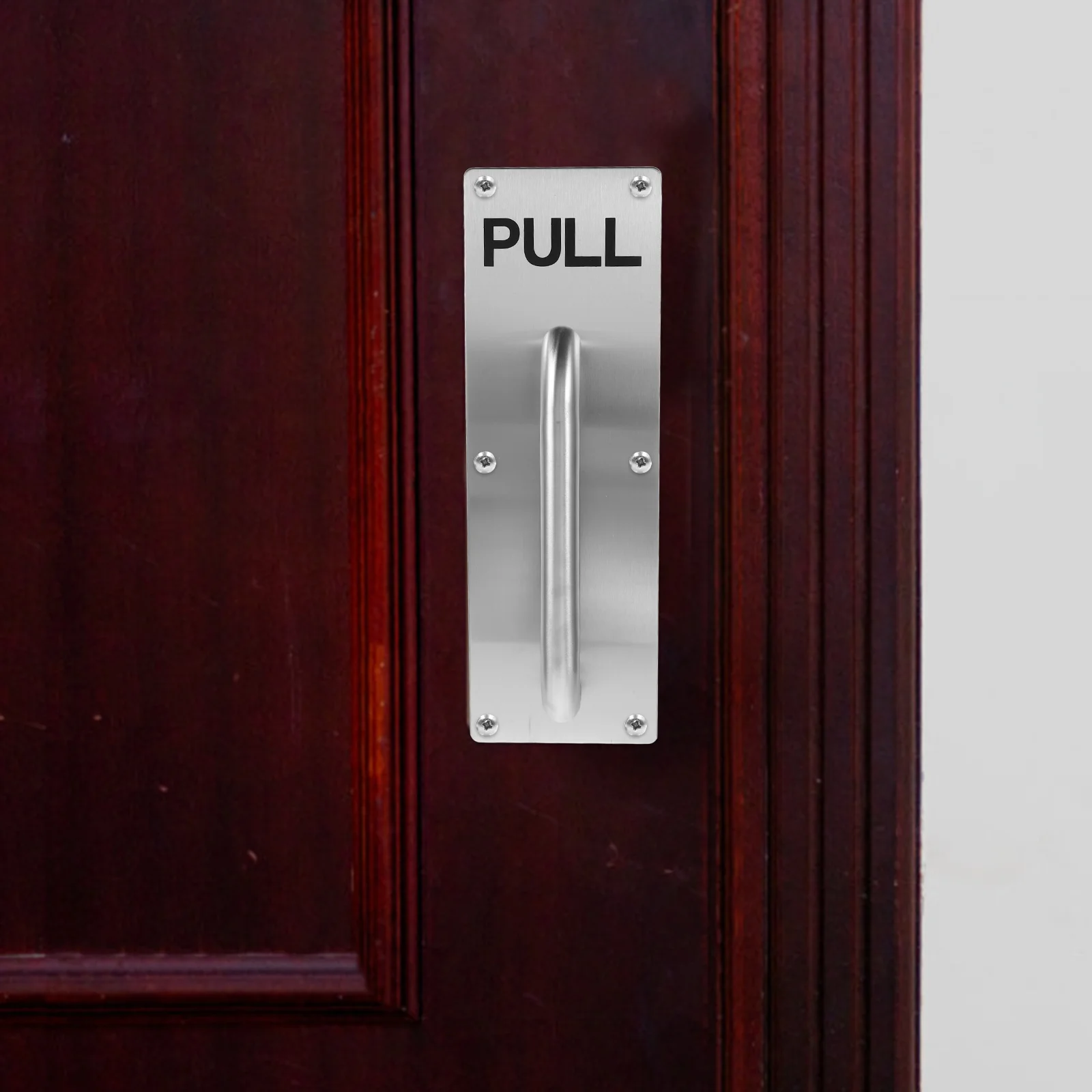 

Stainless Steel Pull Handle Handle Commercial Bathroom Front Door Pull Plate Industrial Door Push Bar