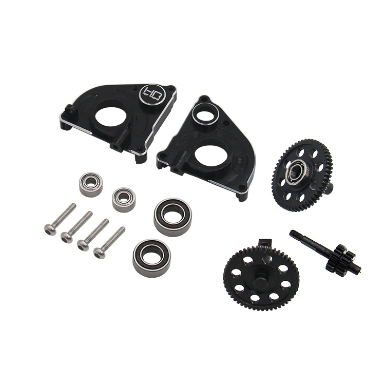 HR Aluminum Front Overdrive Trans for SCX24 (hardened steel, full bearings, 2.68 front/3.12 rear, C10/Deadbolt/all, black grease