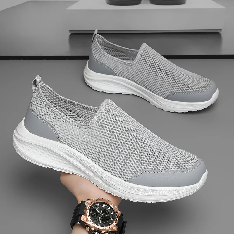 

Мужские кроссовки, дышащая повседневная обувь, нескользящая удобная легкая летняя обувь для мужчин, модные сетчатые кроссовки на мягкой подошве