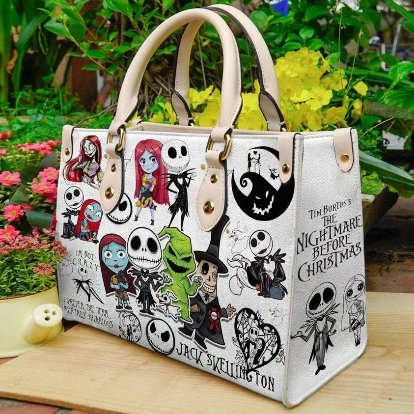 The Nightmare Before Christmas Cartoon Women\'s Canvas Shoulder Bag Fashion Casual Student Class Versatile Tote Bag