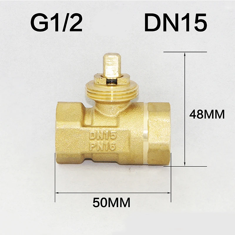 DN50 Brass 2 Way BSP Thread Motorized Ball Valve Body view 2