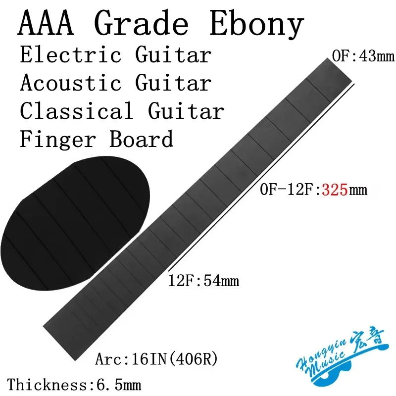 

3A African Ebony For Acoustic Electric Classical Guitar Fingerboard Guitar Making Material