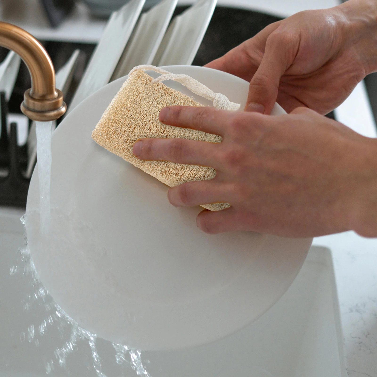 

3Pcs Loofah Exfoliating Scrubber Body Washing Sponge for Bath Shower Kitchen Use Longlasting Effective Cleaning