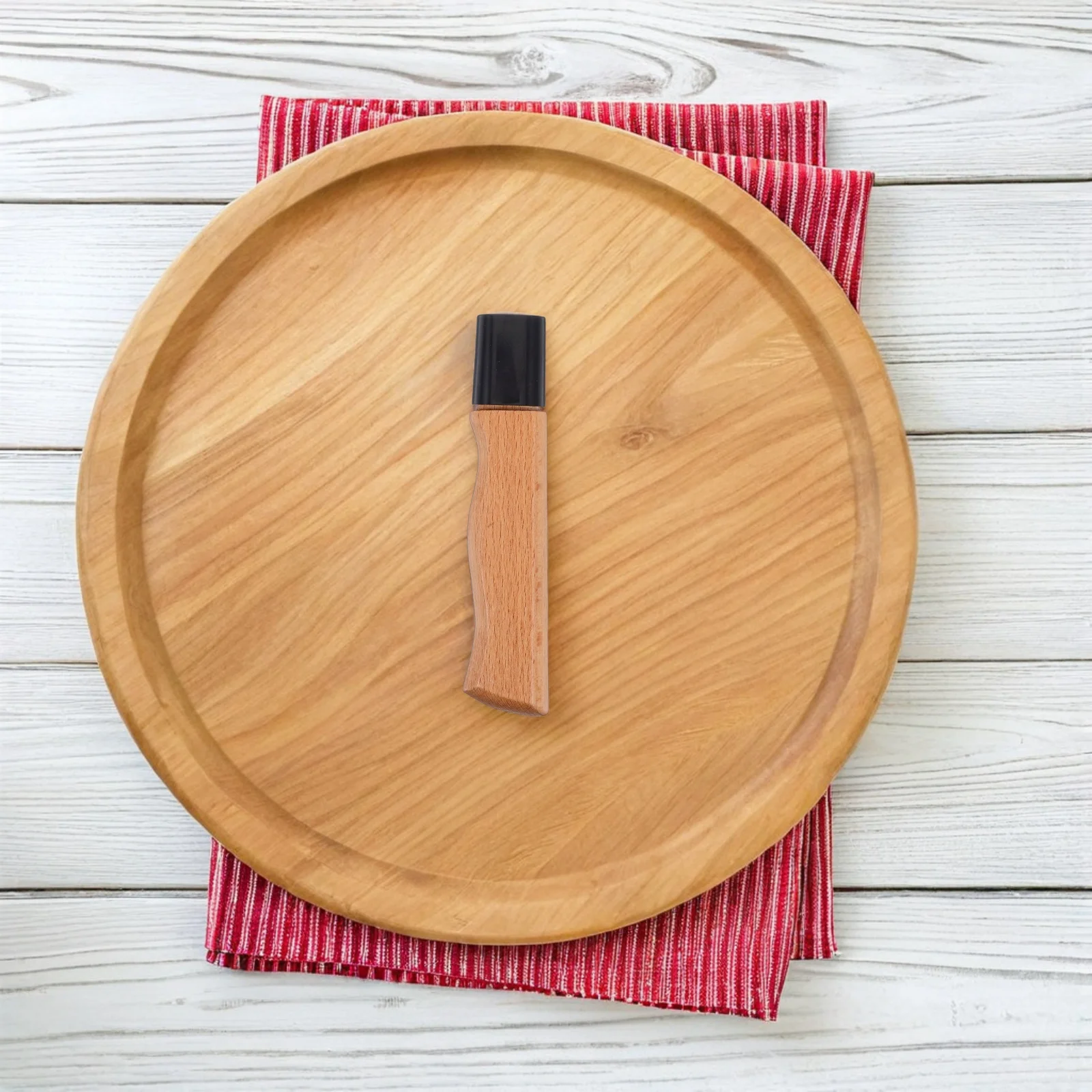 

Replacement Wooden Handle for Kitchen Knives Easy Installation Extends Lifespan Eco Friendly DIY Knife Repair Accessory