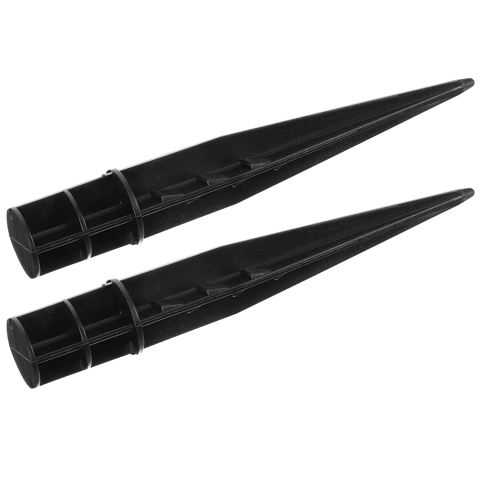 Solar Lawn Light Ground Plug Accessories 2pcs (black Pins) Garden Supplies Path Stakes