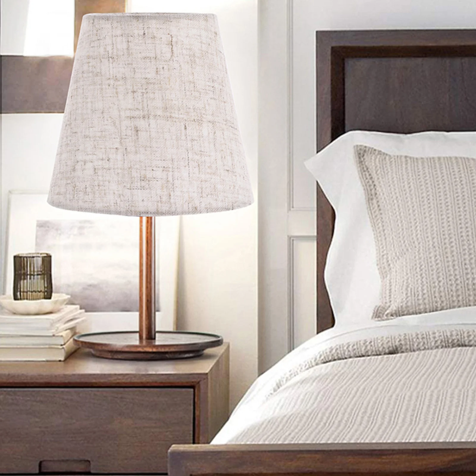 

2pcs Cloth Lamp Shades For Ceiling Lamps Chandeliers Table Floor Bedside Lights Dustproof Fabric Lamp Covers Home Decor Lighting