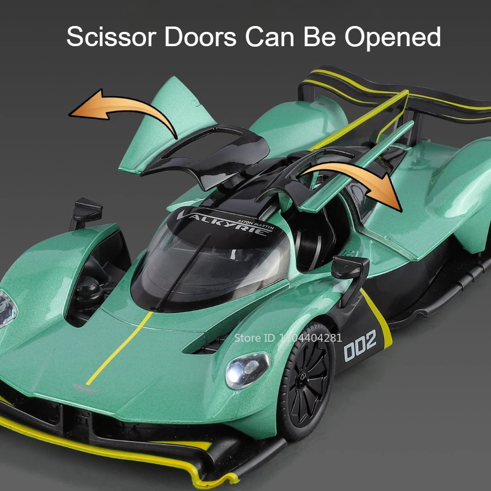 1:24 Valkyrie Eldorado Spielzeugmodelle Diecast Legierung Auto Sound Licht Zurückziehen Türen Geöffnet Stoßdämpfung Fahrzeuge Lernspielzeug