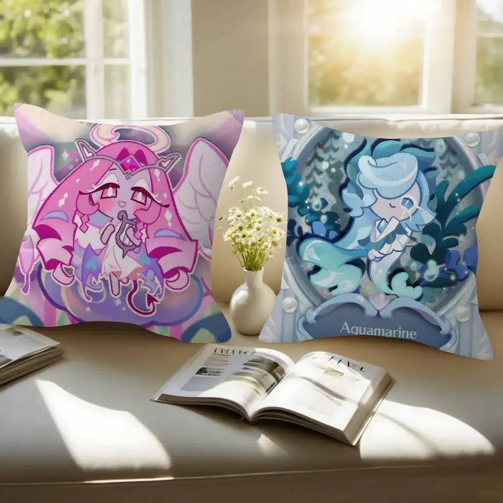 Game C-Cookie Run Kingdom   Cushion Cover 30x50 Polyester Sofa Cushions Decorative Throw Pillows Home Decoration Pillowcover