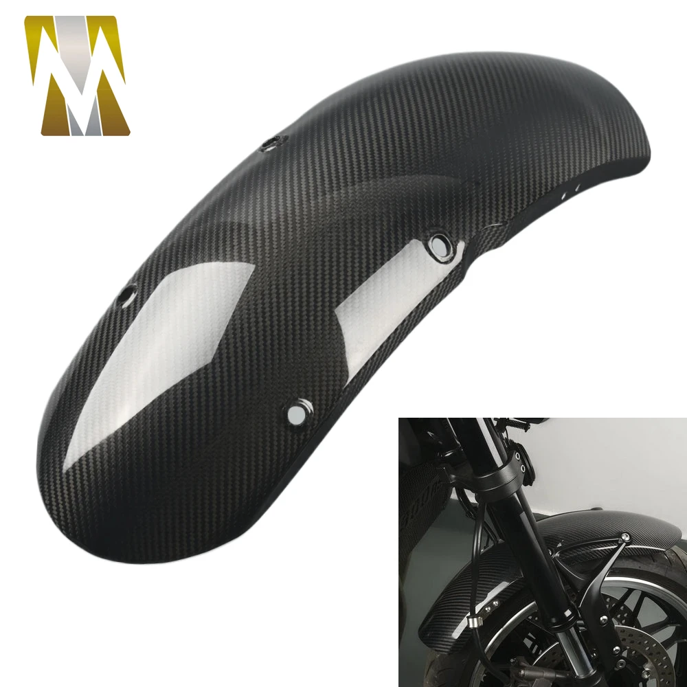 

Motorcycle Carbon Fiber For Kawasaki Z900RS Z900 RS Z 900RS 2018-2025 Fender Front Mudguard Hugger Splash Guard Protector Cover