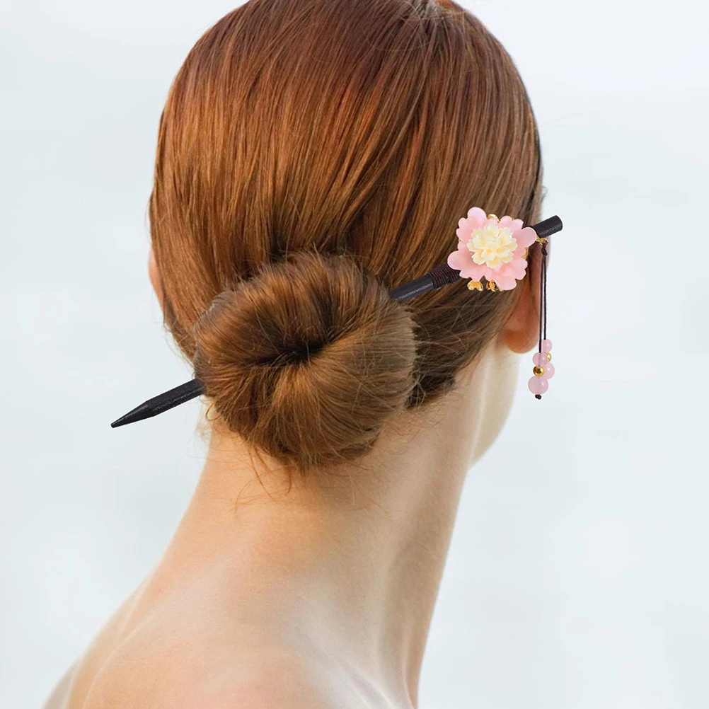 

2Pcs Ancient Hairpin Floral Hair Chopstick Solid Lightweight Hair Bun Holder Elegant Ancient Hairpin