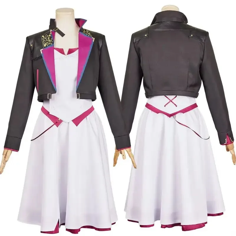 Arcane Jinx Cosplay Tattoo Shirt Costume for Women Clothes Game Disguise Jinx Jacket Roleplay Outfits Halloween Carnival Suit