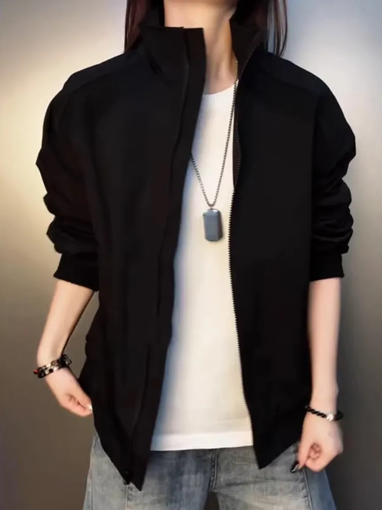 

Мужская куртка Cleanfit Bla ort с воротником-стойкой, весенняя, в стиле деконструированного бейсбольного бомбера, премиум-класса, в американском стиле