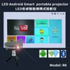 Mini proyector portátil 4K para cine en casa, DLP, Android, inteligente, para techo, coche, Wifi, Bluetooth, batería móvil, LED recargable 2