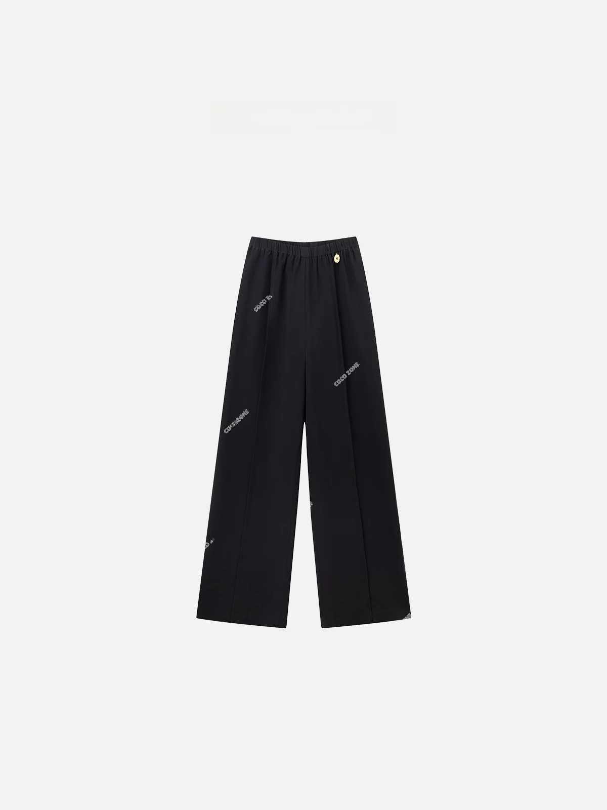 

Fashionable Elastic Waist Straight Leg Wide Leg Pants Pure Color Versatile Casual Trousers for Women by ZONE Early Spring 2026