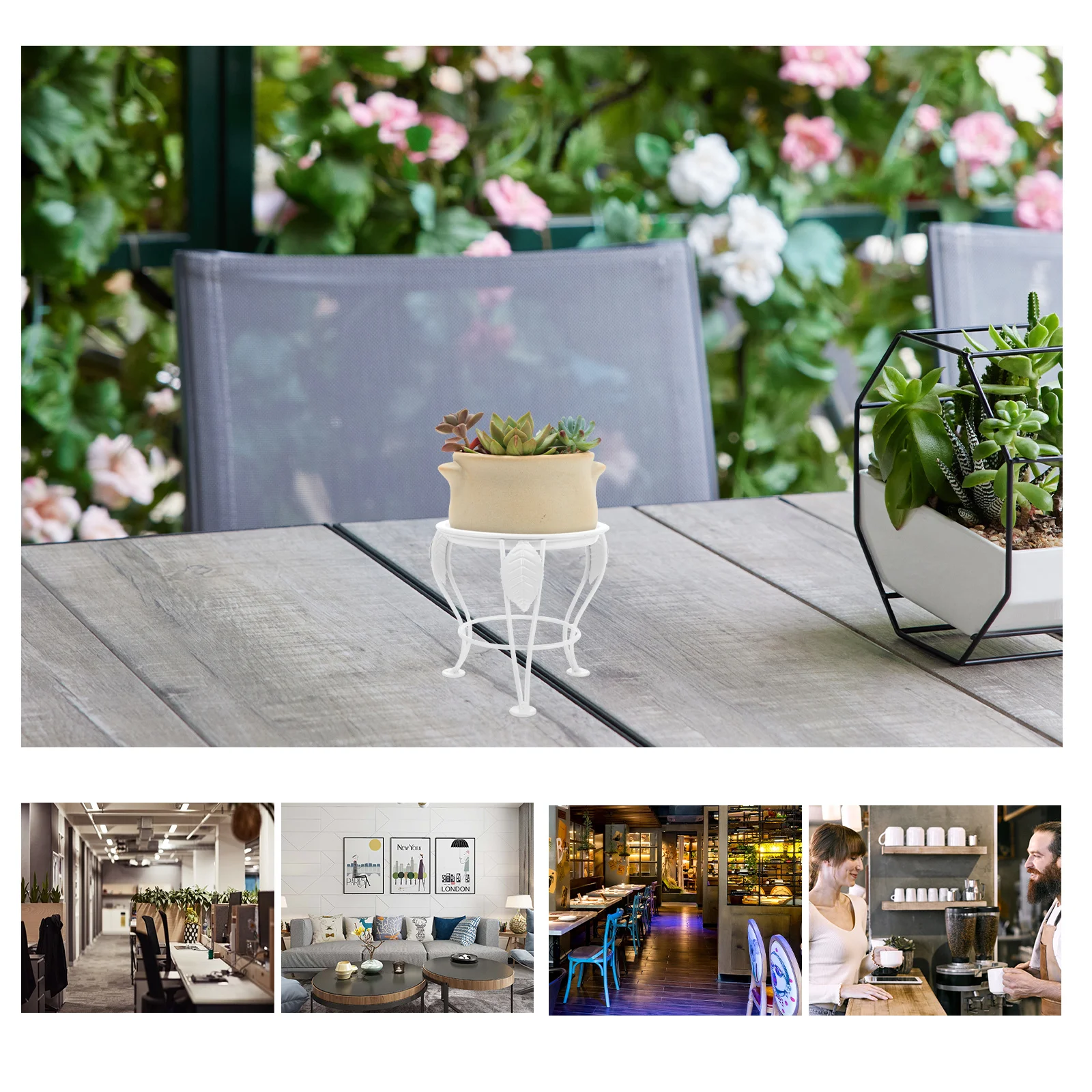 

Mini Plant Stand Modern Simple Design Heavy Duty Floor Type Flower Holder For Indoor Living Room Balcony Iron Planter Base