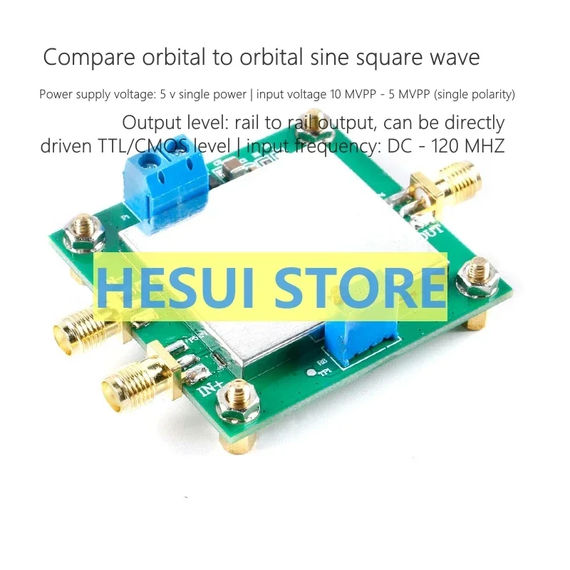 TLV3501 Ultra High speed voltage comparator module compares rail to rail sine square wave with opposite