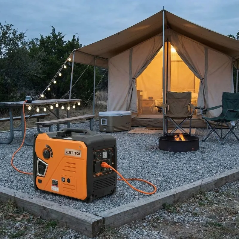 

Супертихий инверторный генератор 6500 Вт, 4-тактный, с возможностью работы на двух видах топлива, портативный, для кемпинга, мероприятий на открытом воздухе, домашнего использования, 50/60 Гц