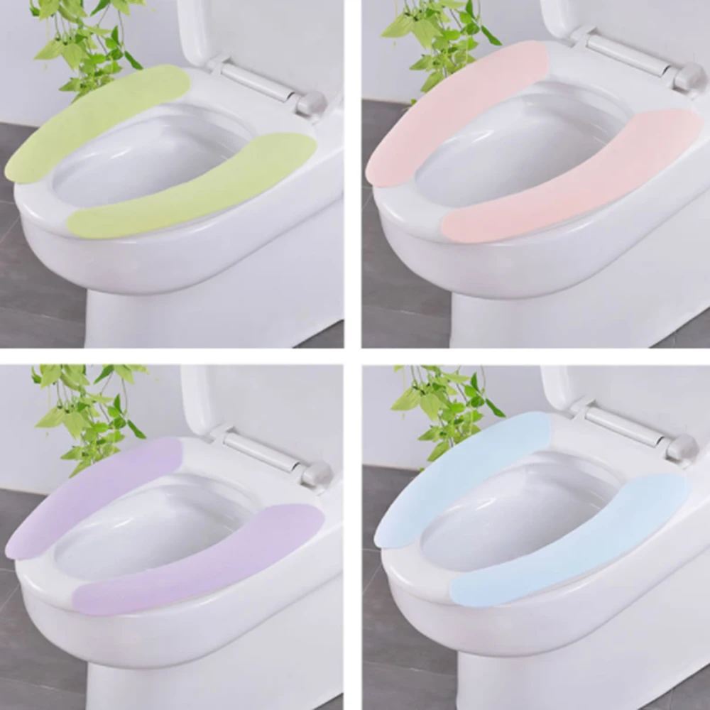 

Reuseable Soft Toilet Seat Cover New Useful Toilet Mat Seat Cover Pad Washroom Warm Washable Health Sticky Household
