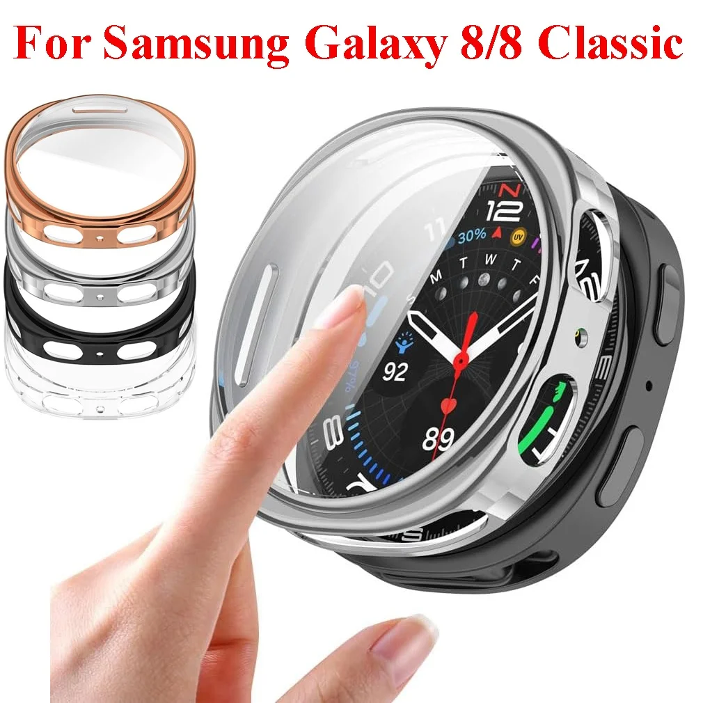 Full Cover Protective Case for Samsung Galaxy Watch 8 40mm 44mm Soft TPU Transparent Protector For Samsung Galaxy 8Classic 46mm