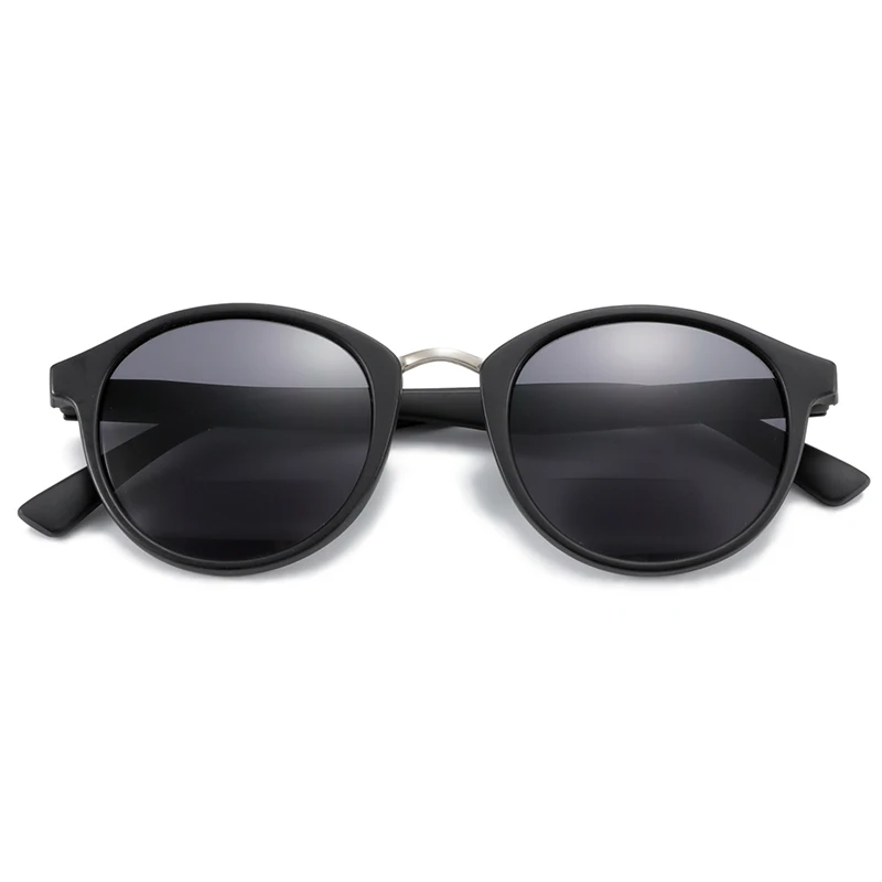 ZENOTTIC Retro Runde Bifokale Lesesonnenbrille Damen Herren Outdoor Leseleser Presbyopie UV400 Sonnenbrille mit Dioptrien