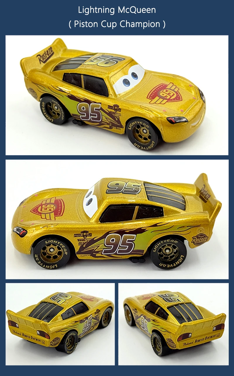 Cars 2 3 Lightning McQueen Mater Sheriff Flo Doc Hudson Rot 1:55 Legierungs-Druckguss-Automodell Kinderspielzeug Geschenk – Detail 18