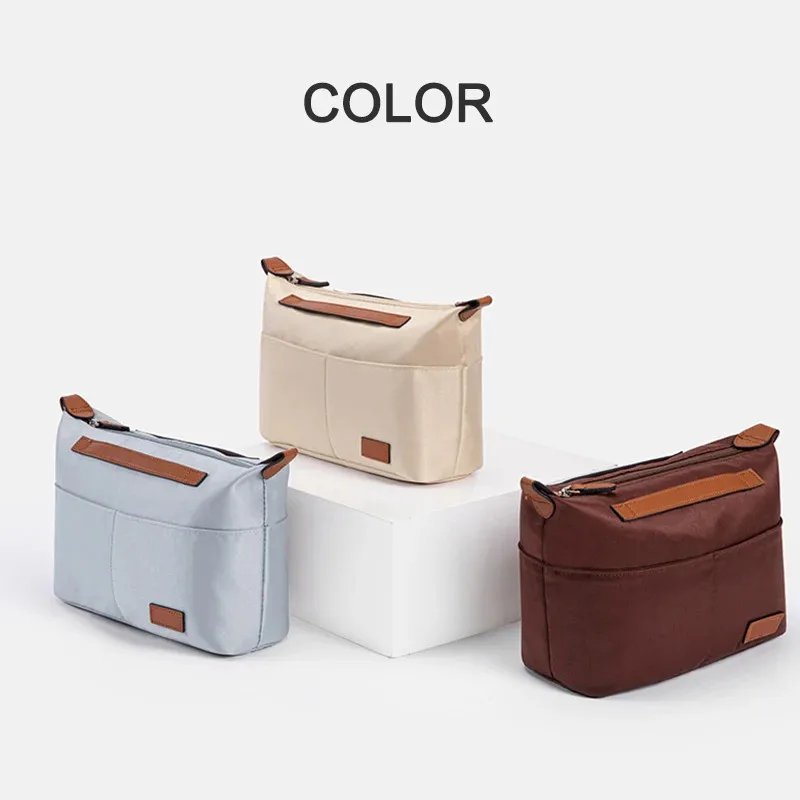 Bag Organizer Inner Liner Accessory For Longchamp LE PLIAGE Handbags Expand Space Anti-Collapse Satin Fabric Insert Pocket