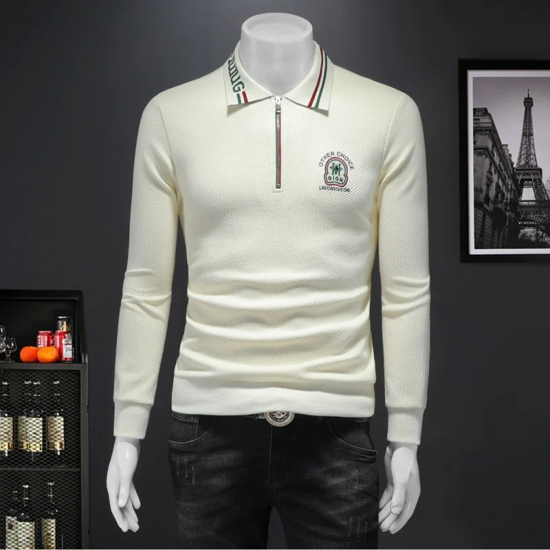

Мужской повседневный свитшот Slim Fit с круглым вырезом, осенне-зимний, новый, модный, хлопковый, с вышивкой, однотонный