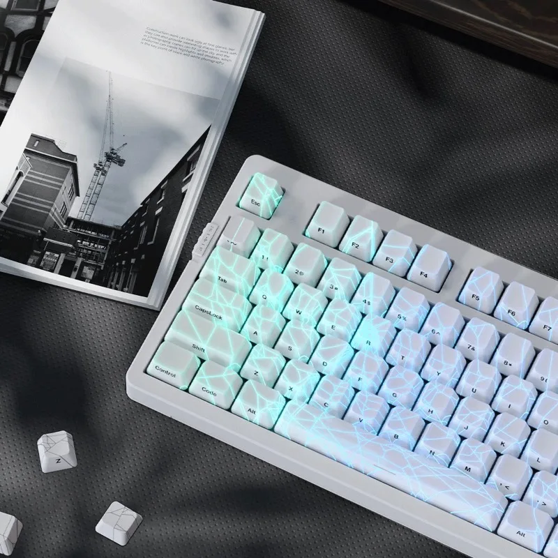 ZORNHER ZH980 Mekanik Klavye Beyaz Örümcek Ağı Serisi Üç Modlu
