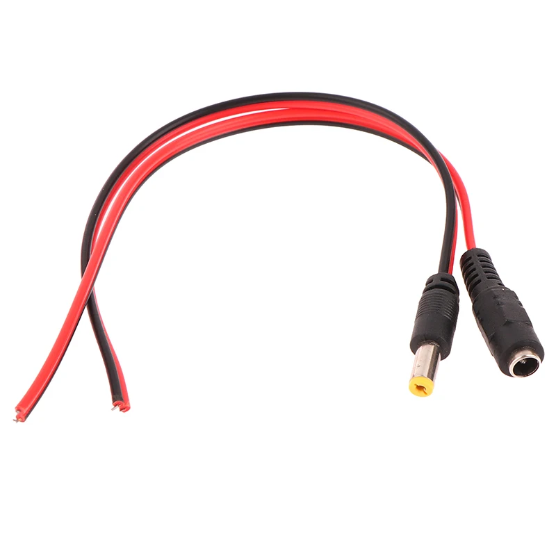 5PCS DC Power Male Female Cable 12V Plug DC Adapter Cable Plug Connector For CCTV Camera DC Plug 5.5*2.1mm