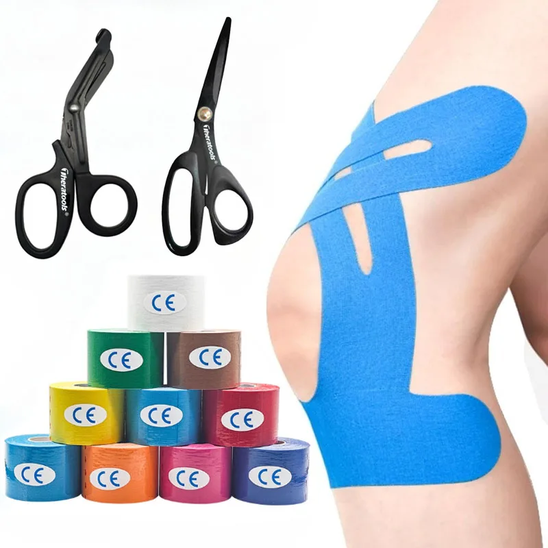 

Breathable Cotton Kinesiology Tape Sports Elastic Roll Adhesive Muscle Bandage Knee Elbow Protector Injury Pain Care Tape