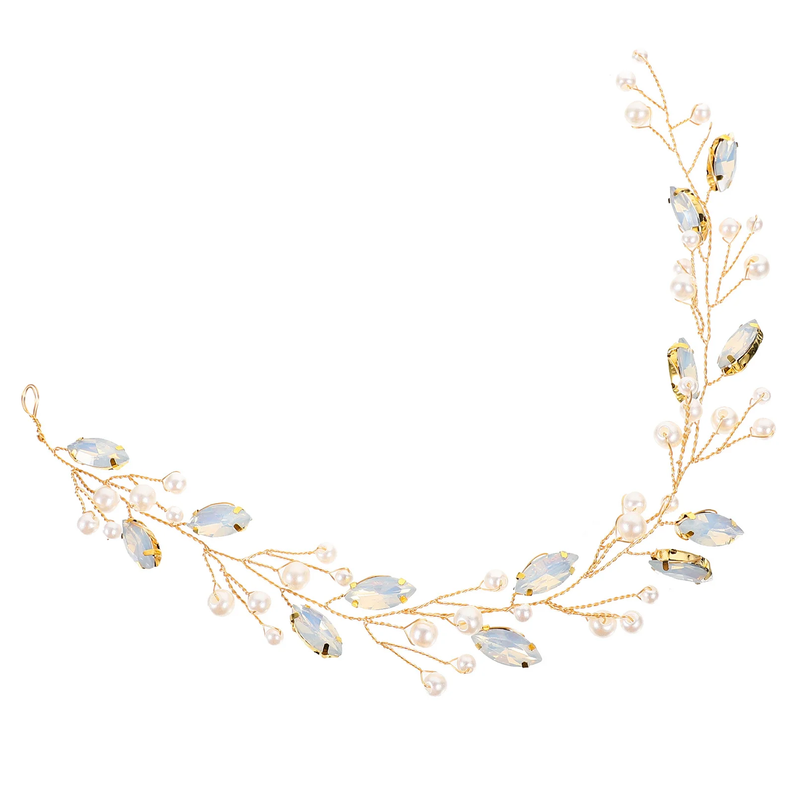 

Bridal Pearl Headband Women Lightweight Elastic Wedding Hairband Elegant Headpiece for Bride Birthday Prom Party Accessories