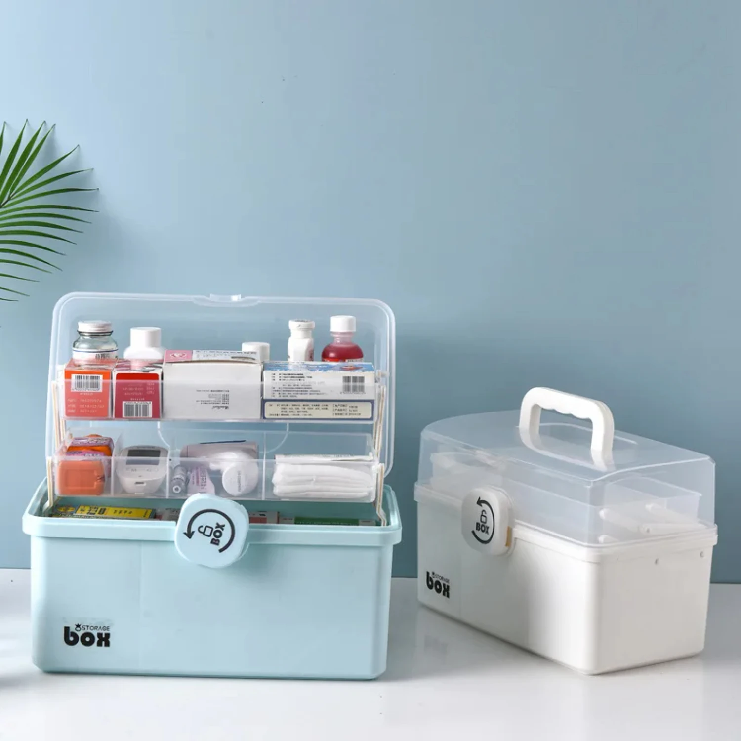 Plastic Storage Box Medical Box Organizer Multi-Functional Portable Medicine Cabinet Family Emergency Kit Box Dropship