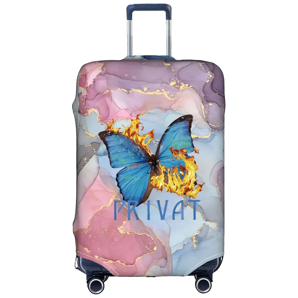 Luggage Cover Stretch Fabric Dust Cover Anti-Scratch Suitcase Suit for 18-32 Inch Bag Butterfly Pattern Travel Accessories