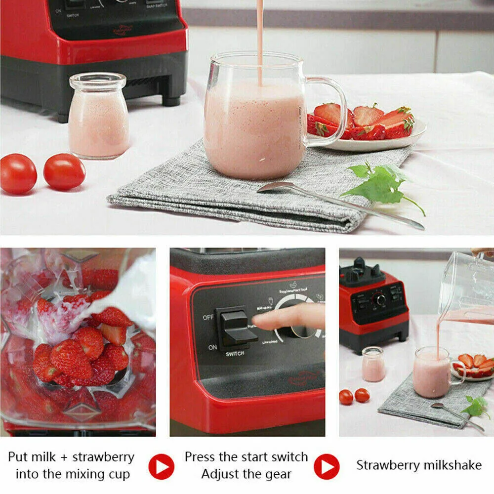 4500W 2L Multifunctiona  Blender Food Processor Smoothie Juicer Ice Crusher