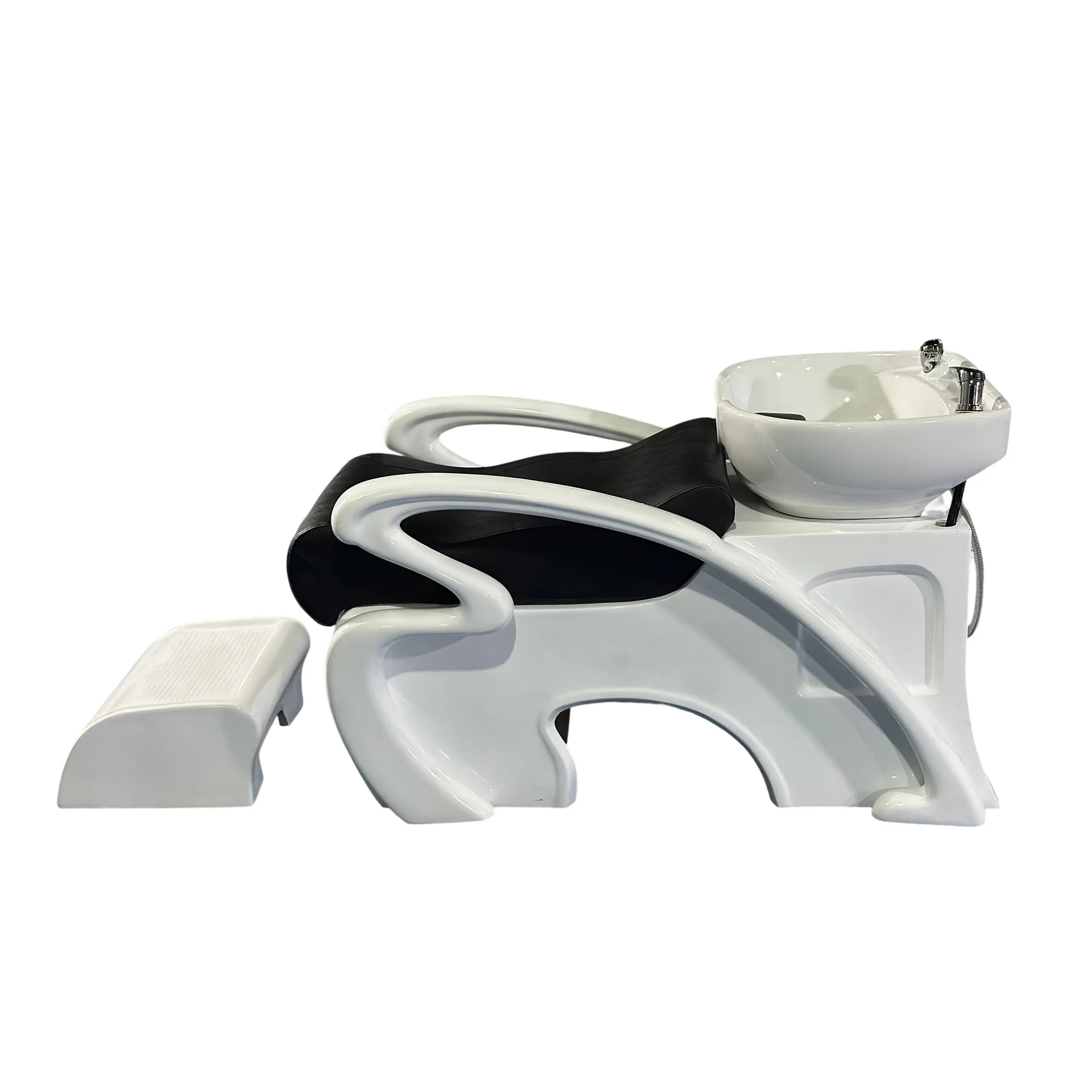 Fiberglass Shampoo Hair Salon Barber Shop Special Flush Bed Ceramic Basin Semi-reclining