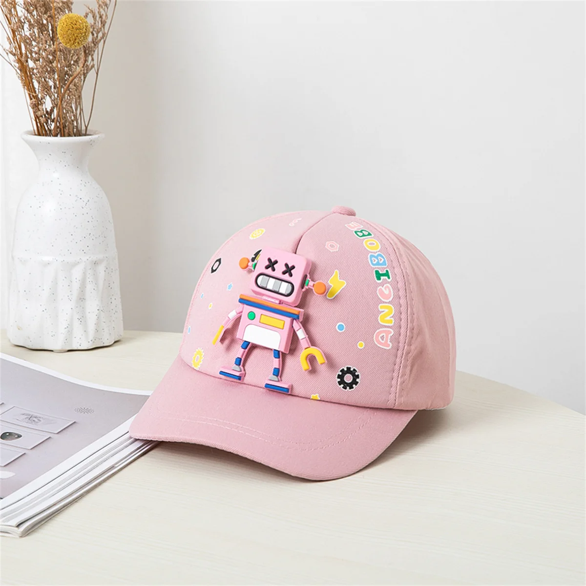 Kids baseball cap Boys Girls Sun hat Classic graffiti solid color three-dimensional fun pattern kids baseball cap fashion hat