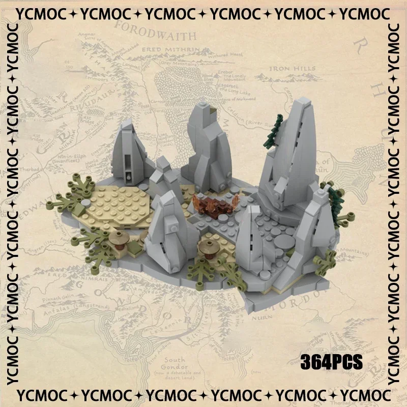 

Movie Scenes Series YcMoc Building Blocks The Medieval Times Ring Goes South Model Technology Bricks DIY Castle Street View Toys