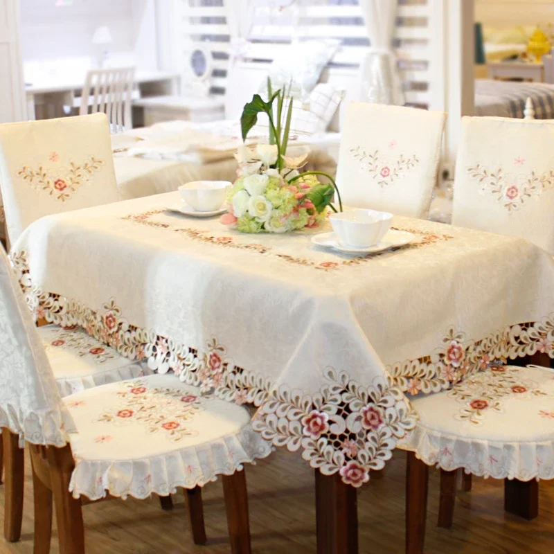 Top grade square dining table cloth chair covers cushion tables and chairs bundle chair cover rustic lace cloth set tablecloths