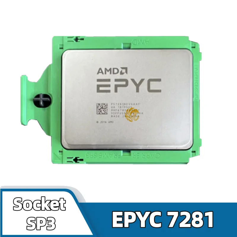 AMD EPYC 7281 CPU 7nm 16-Cores 32-Threads 2.1 جيجا هرتز 32 ميجا بايت 155 وات مقبس SP3 Server CPU EPYC7281