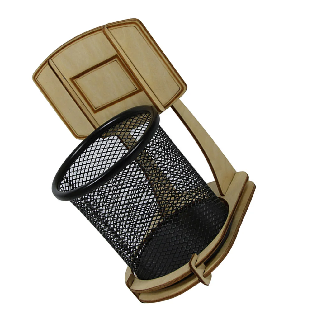 Basketball Stand Pen Holder Stands Mesh Pencil Desk Organizer Cup Stationery Multi Organiser Round Base Holders