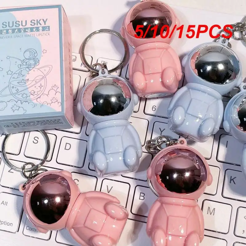 5/10/15PCS Plain Lipstick Key Chain Touch The Lips Delicate Velvet Lip Gloss Makeup Keychain Lip Gloss Cute Easy To Color