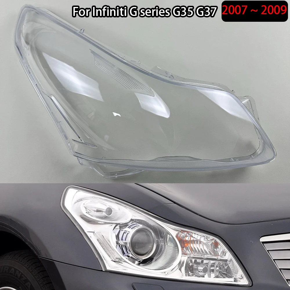 For Infiniti G series G35 G37 2007 2008 2009 Headlight Transparent Cover Lampshade Head Lamp Headlamp Shell Lens Plexiglass