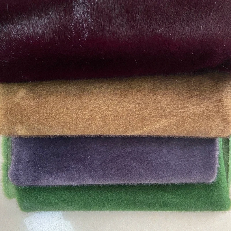 

1.5cm Fuzz Length Imitation Mink Fur Small Mother Mink Plush Fabric Clothing Fabric Fur Collar DIY Artificial Mink Fur 1000g/m
